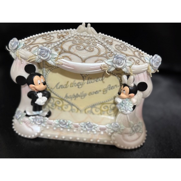 Disney Mickey & Minnie Mouse Wedding Picture Frame Happily Ever After - Picture 2 of 6